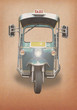 Thai traditional Tuk Tuk in Bangkok of Thailand