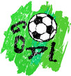 soccer / football illustration, grungy style,vector