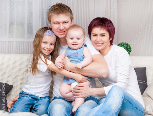 Photo: young family at home young family at home