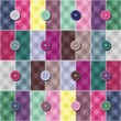 patchwork background with buttons