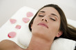 Young woman relaxing in health spa