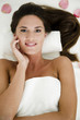 Young woman relaxing in health spa