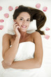 Young woman relaxing in health spa