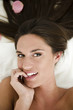 Young woman relaxing in health spa