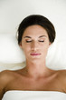 Young woman relaxing in health spa
