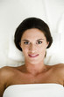 Young woman relaxing in health spa