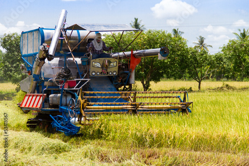 Photo: Combine harvesters were reaping Combine harvesters were reaping