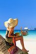 Photo: Beautiful woman on the beach. Beautiful woman on the beach.