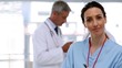 Video: Smiling nurse holding clipboard Smiling nurse holding clipboard