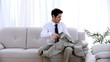 Businessman relaxing in his sitting room