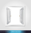 eps Vector image:Window made of wood.