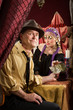 Photo: Fortune Teller Getting Paid Fortune Teller Getting Paid