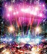 Abstract Background with lights and Bubbles.