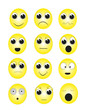 emoticon con varie espressioni facciali