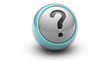 question icon on ball. Looping.