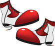 Boots for the clown. Cartoon