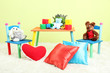 Modern child's room with equipment and toys