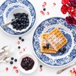 Waffles and fresh blueberries
