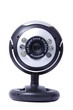 Black webcam on a white background isolated