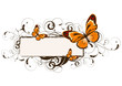 Vetor: Floral design with butterfly Floral design with butterfly