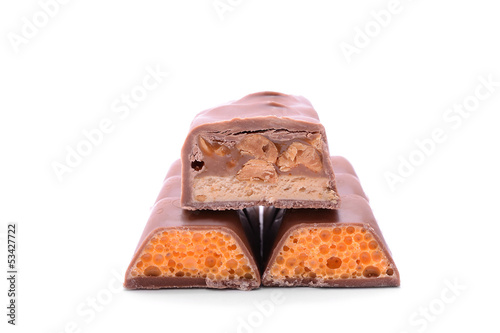 Photo: Chocolate isolated on a white background Chocolate isolated on a white background