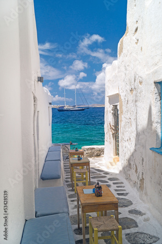  Traditional greek alley on Sifnos island, Greece