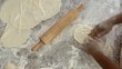 Making Dough Circle with Roller