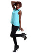 Young black woman being silly
