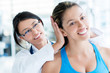 Photo: Gym doctor checking on a patient Gym doctor checking on a patient