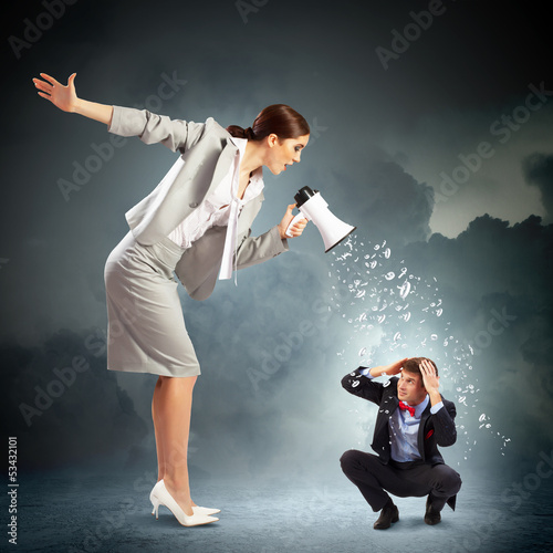 Photo: Businesswoman with megaphone Businesswoman with megaphone
