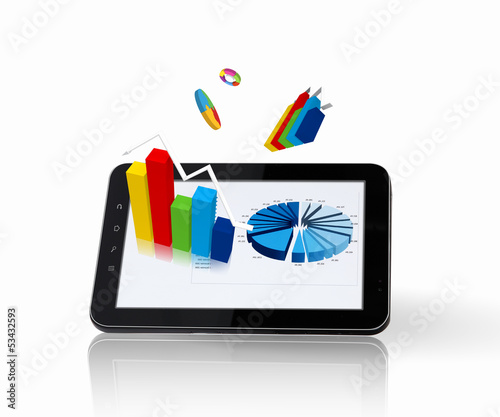 Photo: Pad and three-dimensional graphics Pad and three-dimensional graphics