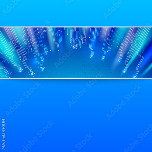 Vector: Abstract blue lights. Abstract blue lights.