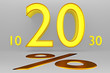Prozentzeichen_20% - 3D