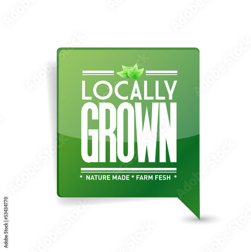 Illustration: locally grown food sign illustration design locally grown food sign illustration design