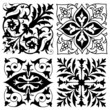 Vector: Four vintage foliate ornament designs Four vintage foliate ornament designs