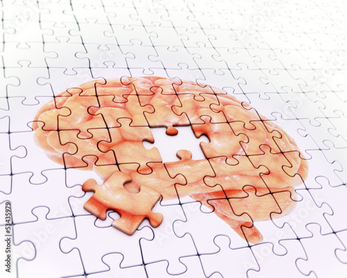 Illustration: Brain jigsaw puzzle Brain jigsaw puzzle