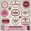 Vintage frame cupcake，bakery, bread, sandwich label set