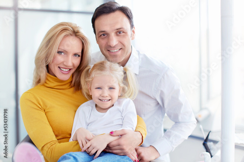Photo: Family in dental clinic Family in dental clinic