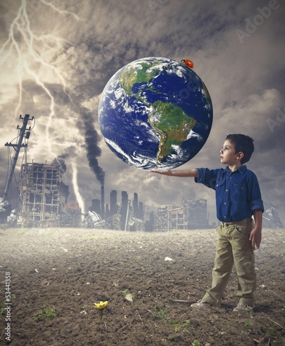 Photo: Save the world concept Save the world concept