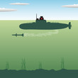 Vector: Russian submarine Russian submarine