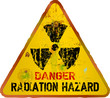 Radiation hazard warning sign, vector