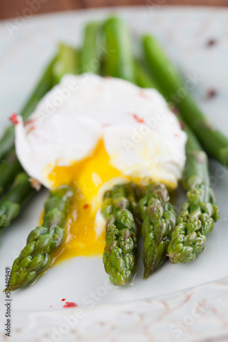 Photo: Asparagus with poached egg Asparagus with poached egg