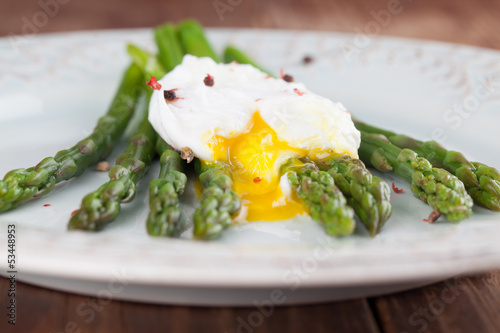 Photo: Asparagus with poached egg Asparagus with poached egg