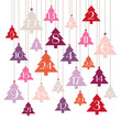 Advent Calendar Hanging Trees Pink