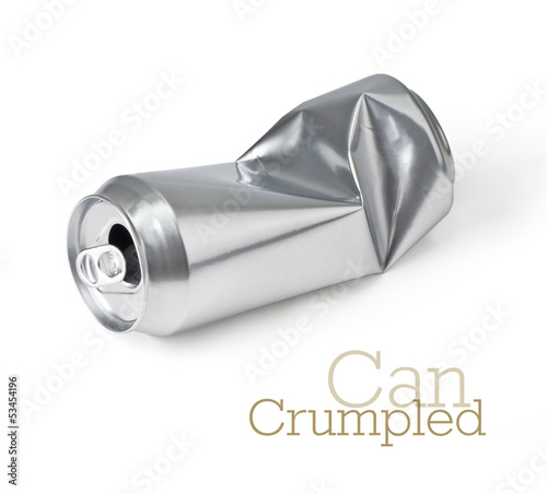 Photo: crumpled empty can crumpled empty can