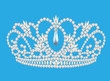 beautiful diadem feminine wedding on we turn blue background