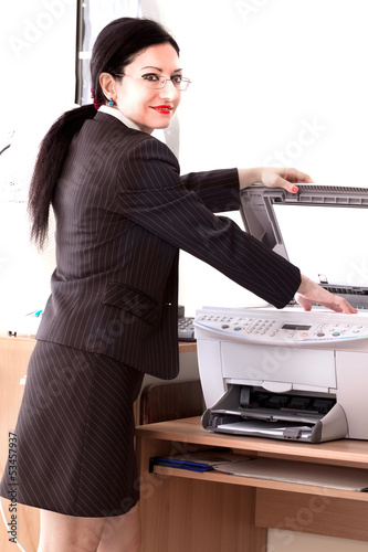 Photo: Secretary Printing Documents Secretary Printing Documents