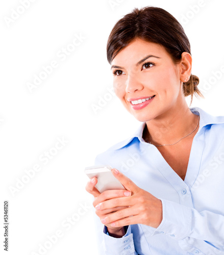 Photo: Business woman using smart phone Business woman using smart phone