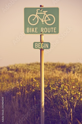 Photo: Bike Route Begin Bike Route Begin