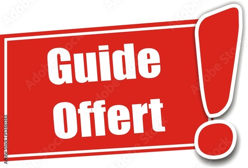 Vector: étiquette guide offert étiquette guide offert